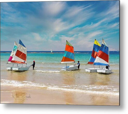 Sea Metal Print featuring the photograph Little Navy by Meir Ezrachi