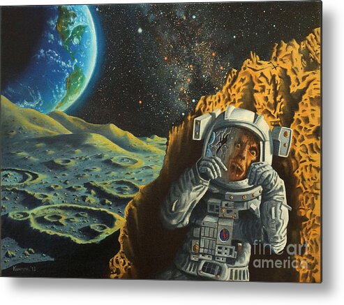 Space Metal Print featuring the painting Lost in Space by Ken Kvamme