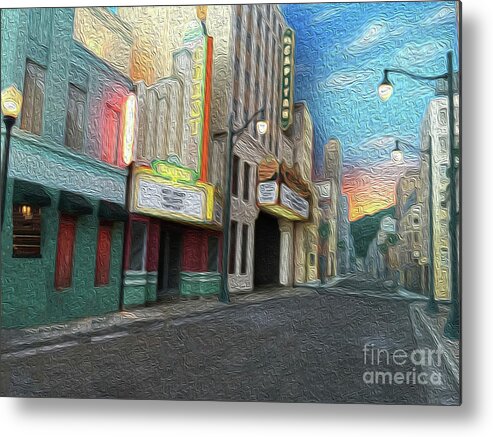 Landscape Metal Print featuring the painting Main Street by Hank Gray