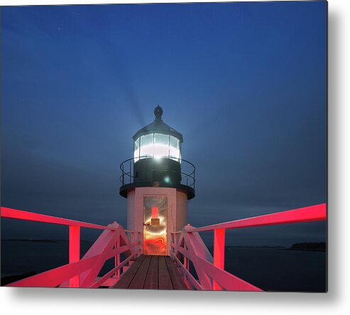 Maine Metal Print featuring the photograph Marshall Point Lighthouse Just Before Dawn by Kyle Lee