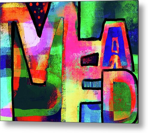 Abstract Name Metal Print featuring the painting Mead by Robin Mead