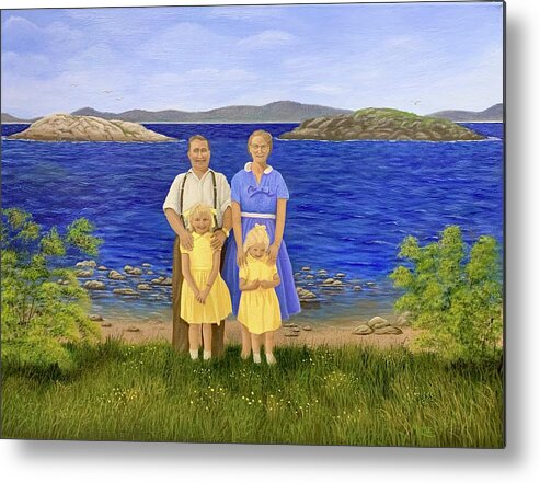Little Burnt Bay Metal Print featuring the painting Memories by Marlene Little