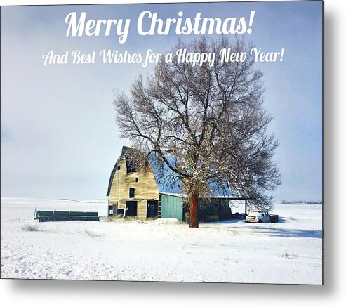 Greeting Card Metal Print featuring the photograph Merry Christmas #1 by Jerry Abbott