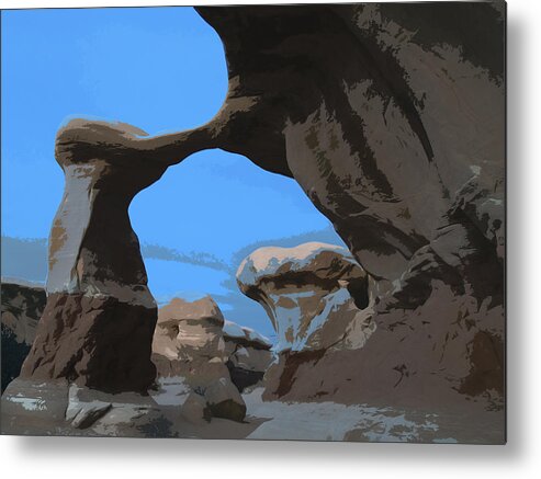 Escalante Metal Print featuring the photograph Metate Arch Cutout Series by JustJeffAz Photography