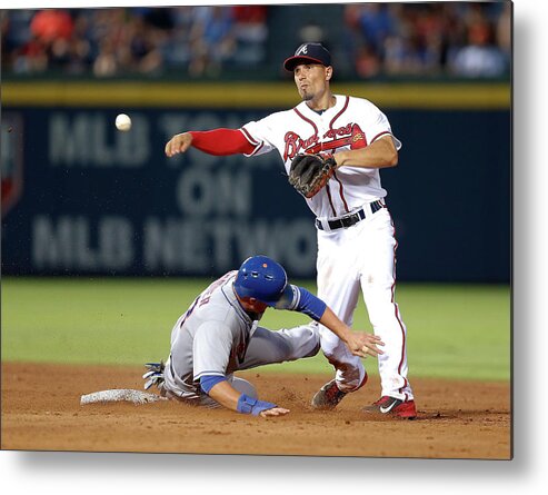 Atlanta Metal Print featuring the photograph Michael Cuddyer and Jace Peterson by Mike Zarrilli