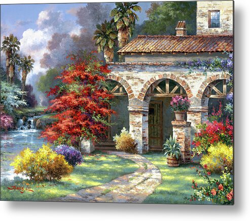 Mission Metal Print featuring the painting Mission Creek I by James Lee
