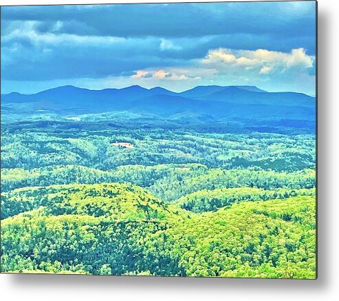Mountains Metal Print featuring the photograph Mountain View from Arkansas Grand Canyon by Michael Oceanofwisdom Bidwell