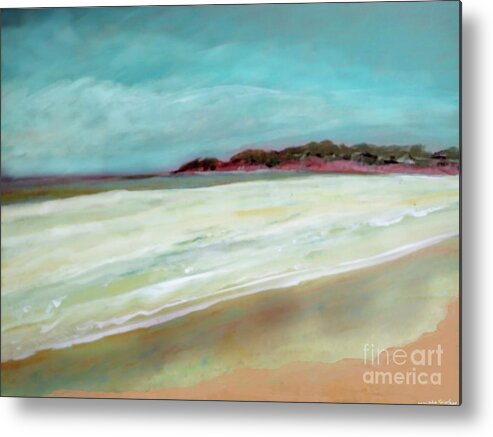 Painting Metal Print featuring the painting Mt Martha Beach day by Julie Grimshaw