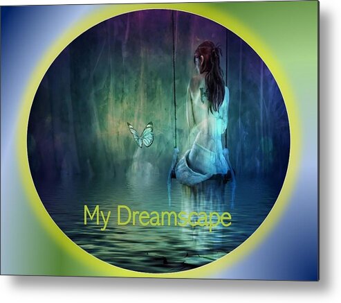 Fantasy Metal Print featuring the mixed media My Dreamscape by Nancy Ayanna Wyatt