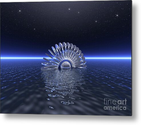 Sci Fi Metal Print featuring the digital art Mysterious Coils by Phil Perkins