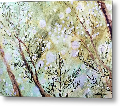 Bokeh Metal Print featuring the painting Nature's Bokeh by Zan Savage