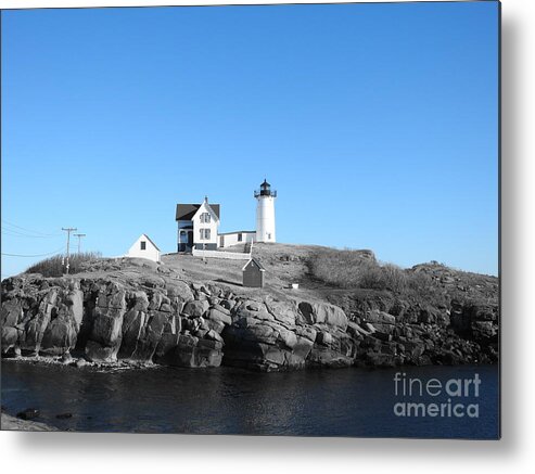 Maine Metal Print featuring the photograph Nubble Light by Eunice Miller