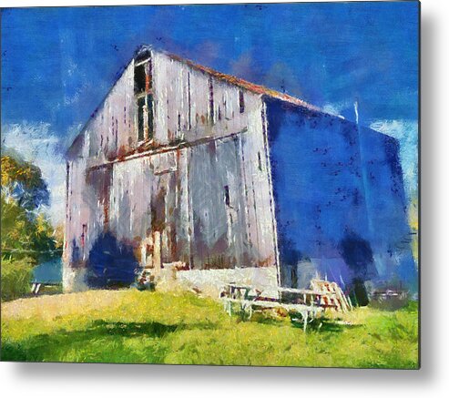 Barn Metal Print featuring the mixed media Old Barn by Christopher Reed