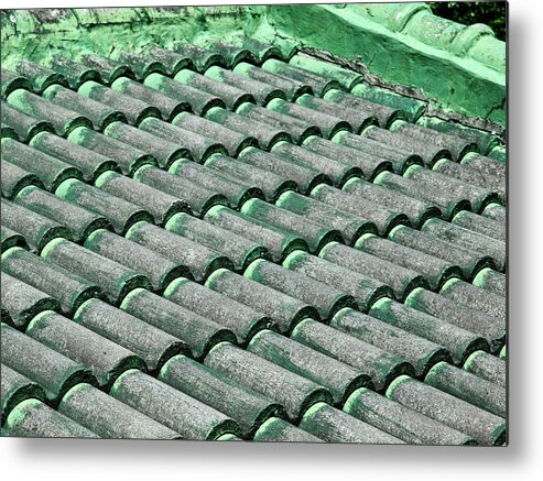 Asia Metal Print featuring the digital art Old Roof Tiles by David Desautel