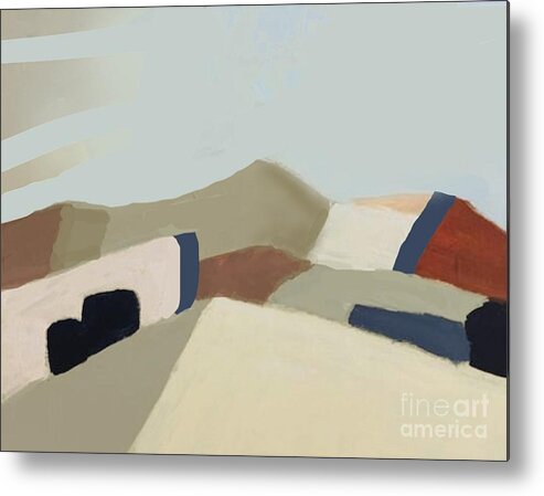 Road Metal Print featuring the painting Open road - abstract landscape by Vesna Antic