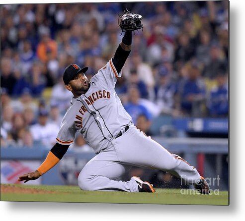 People Metal Print featuring the photograph Pablo Sandoval and Yasiel Puig by Harry How