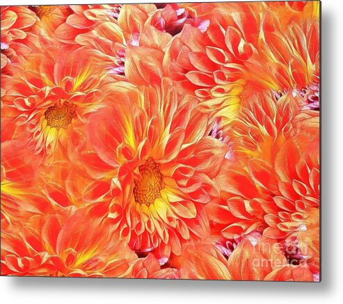 Dahlia Metal Print featuring the photograph Passionate about Dahlias by Sea Change Vibes