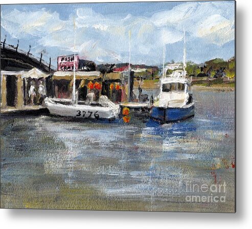 California Metal Print featuring the painting Pearson's Port Crab Shack by Randy Sprout
