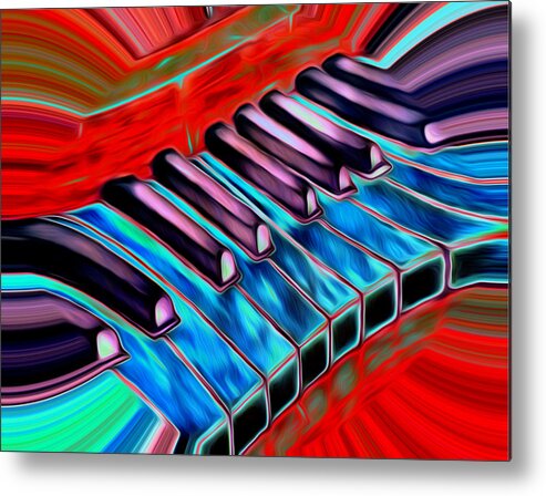 Entranceway Metal Print featuring the painting Piano Blues by Ronald Mills