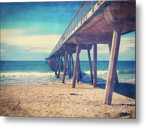 Hermosa Beach Metal Print featuring the photograph Pier at Hermosa Beach by Phil Perkins