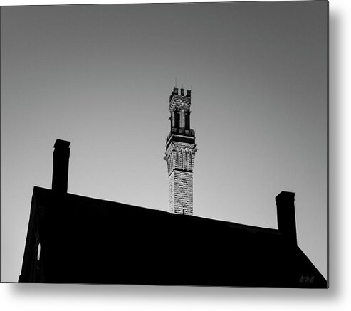 Cape Cod Metal Print featuring the photograph Pilgrim Monument III Provincetown MA BW by David Gordon