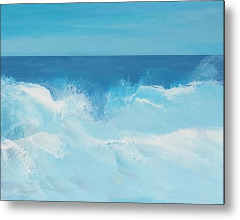 Beach Metal Print featuring the mixed media Private Beach by Linda Bailey