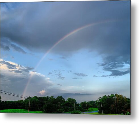 Rainbow Metal Print featuring the photograph Rainbow after the Storm by Chris Montcalmo
