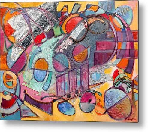 Abstract Metal Print featuring the painting Rainmakers Trip by Jason Williamson
