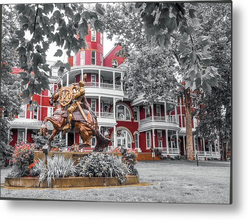 University Metal Print featuring the photograph Red Building at Southern Virginia University by James C Richardson