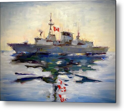 Boat Metal Print featuring the painting The Fredericton by Ashlee Trcka