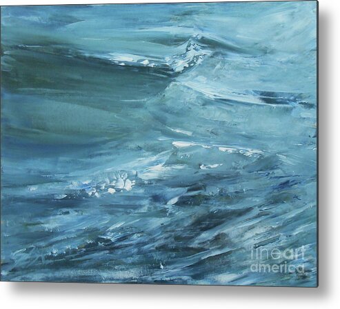 Abstract Metal Print featuring the painting Rhythm Of The Waves by Jane See