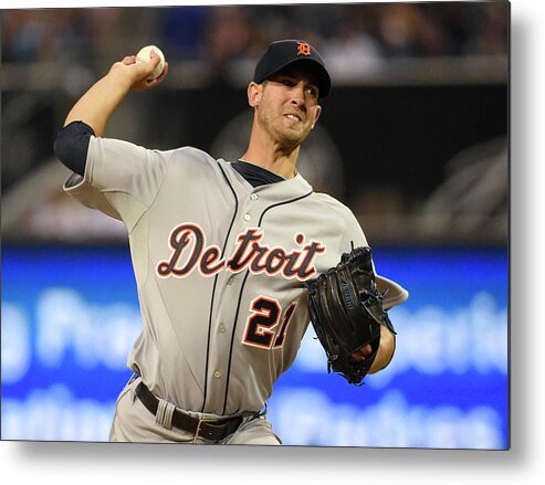 American League Baseball Metal Print featuring the photograph Rick Porcello by Denis Poroy