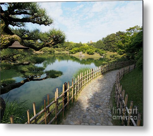 Garden Metal Print featuring the photograph Ritsurin Gardens in Takamatsu Japan by L Bosco
