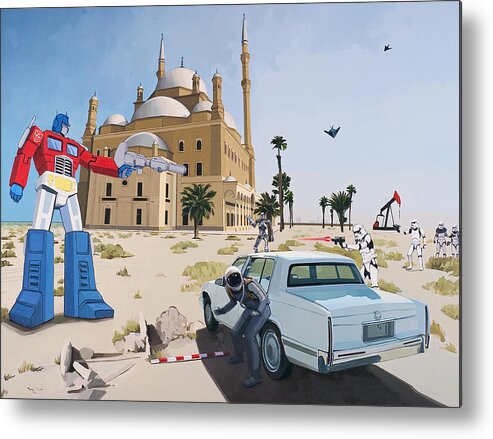 Astronaut Metal Print featuring the painting Rock the Casbah by Scott Listfield