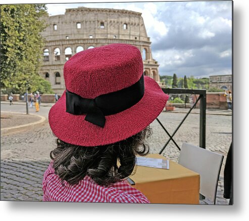 Rome Metal Print featuring the photograph Rome Colosseum by Yvonne Jasinski