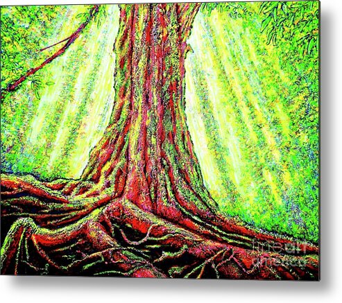 Roots Metal Print featuring the painting Roots by Viktor Lazarev