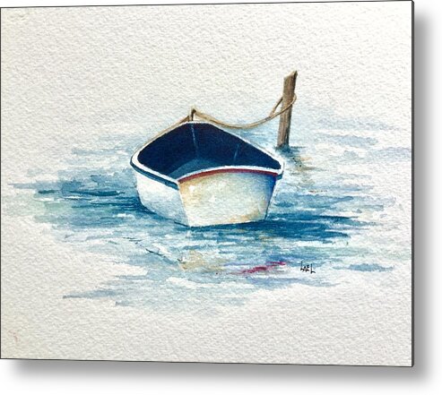 Rowboat Metal Print featuring the painting Rowboat by Lael Rutherford