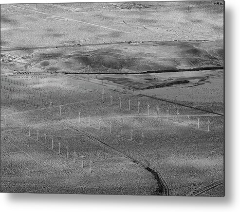 Rebecca Dru Metal Print featuring the photograph San Jacinto View of the Windmills by Rebecca Dru