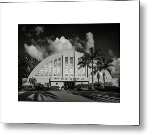 Black&white Metal Print featuring the photograph Sarasota Florida by ARTtography by David Bruce Kawchak