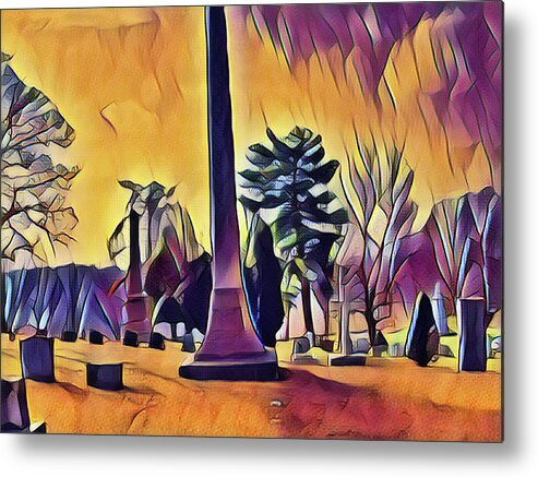 Sewickley Metal Print featuring the mixed media Sewickley Cemetery by Christopher Reed