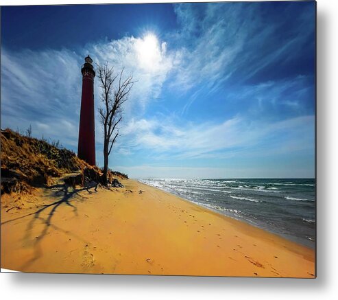 Northernmichigan Metal Print featuring the photograph Silver Lake Lighthouse..... IMG_8835 HRes by Michael Thomas