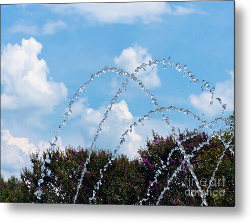 Garden Metal Print featuring the photograph Sky and Water Stopped In Motion by Amy Dundon
