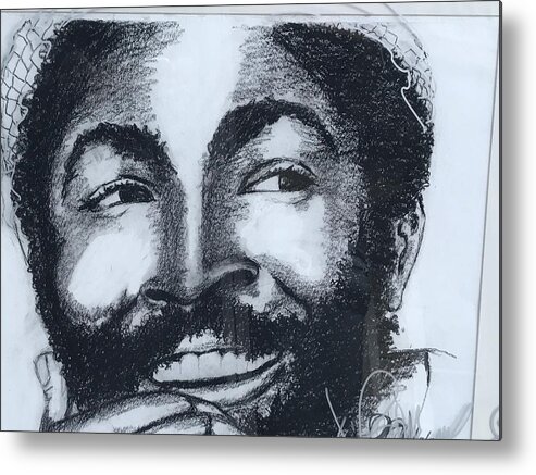  Metal Print featuring the drawing Smile by Angie ONeal