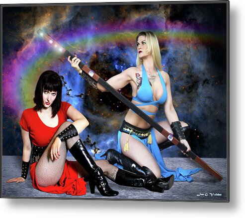 Fantasy Metal Print featuring the photograph Sorceresses Of Rainbow Magic by Jon Volden