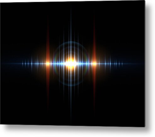 Sound Wave Metal Print featuring the photograph Sound Light Wave by BlackJack3D