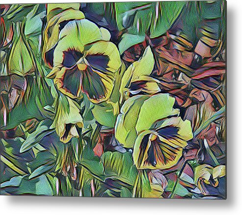 Flowers Metal Print featuring the mixed media Springtime Flowers by Christopher Reed