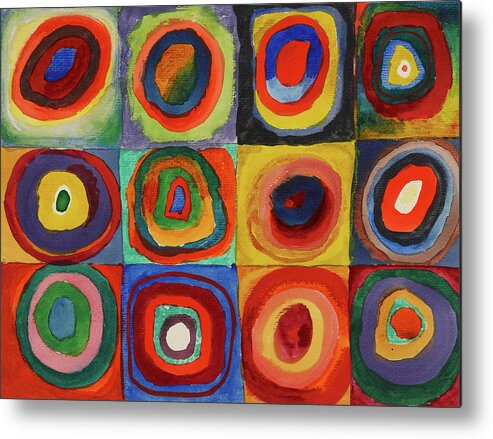 Wassily Metal Print featuring the painting Squares With Concentric Circles, 1913 by Wassily Kandinsky