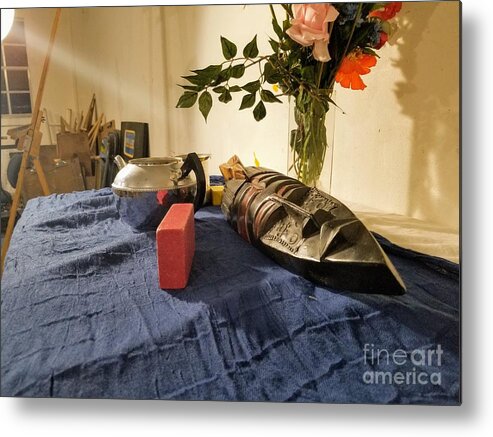 African Metal Print featuring the photograph Still Life with African Mask by Joe Roache