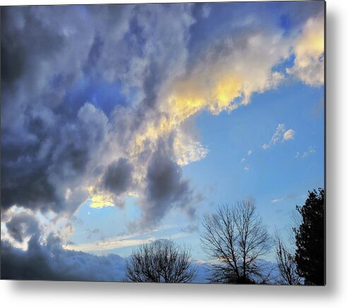 Storm Metal Print featuring the photograph Stormy Sunset 3/6/22 by Ally White