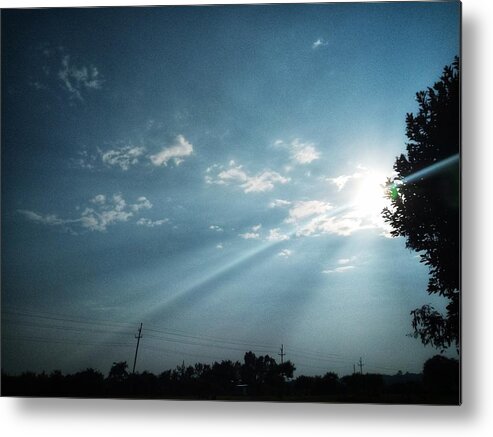 Sky Metal Print featuring the photograph Striking rays by Yvonne's Ogolla